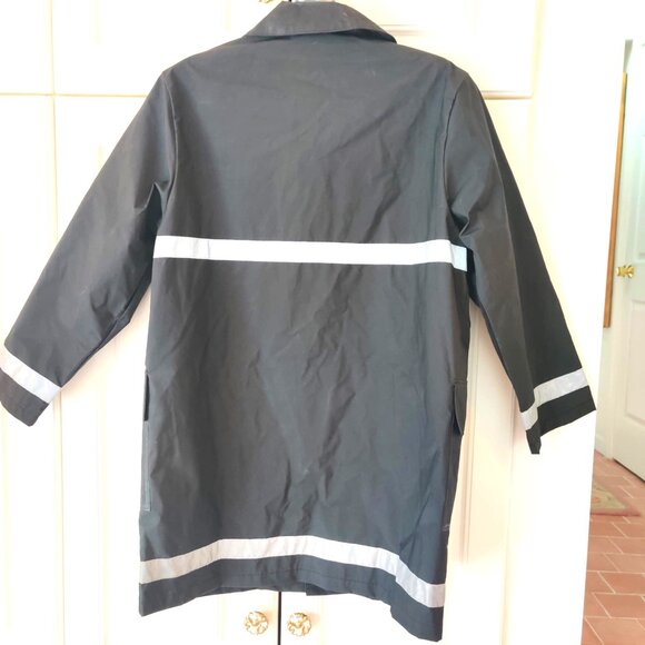 Lands' End Black Reflective Raincoat, Size Medium (10-12), NWT - Picture 3 of 5